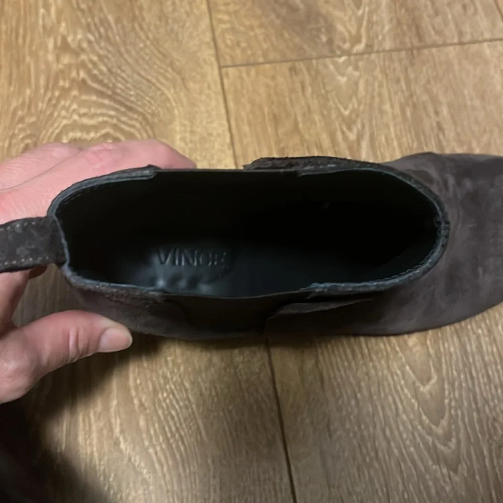 Vince Chocolate Suede Ankle Boot - Picture 6 of 11